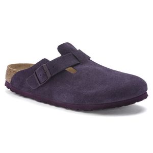 Birkenstock Boston Soft Footbed Suede Leather Wine